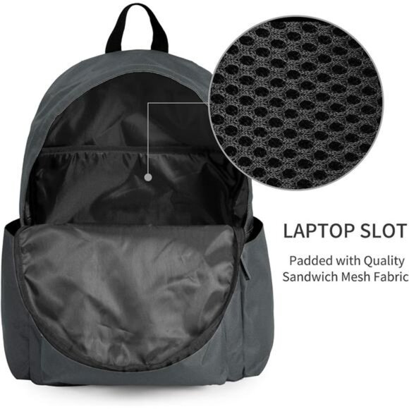 Backpack for Men and Women - Basic Bookbag Casual Daypack Backpacks - Picture 3 of 6